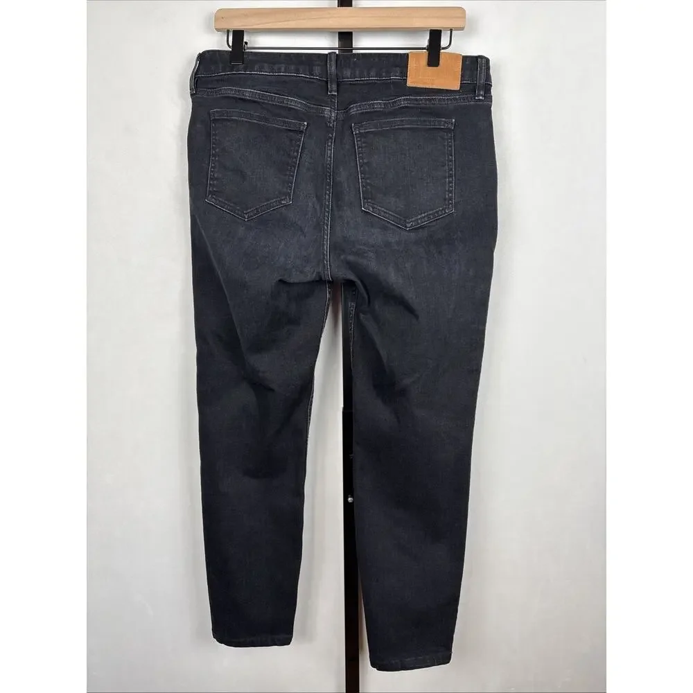 Lafayette 148 Mercer Skinny Jeans Women's 31 Washed Onyx Black Stretch Ankle - Picture 6 of 13